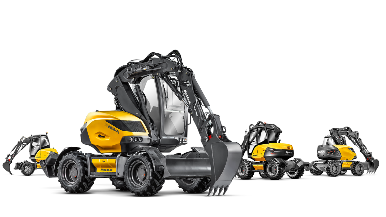 Excavatoare multifunctionale pe pneuri